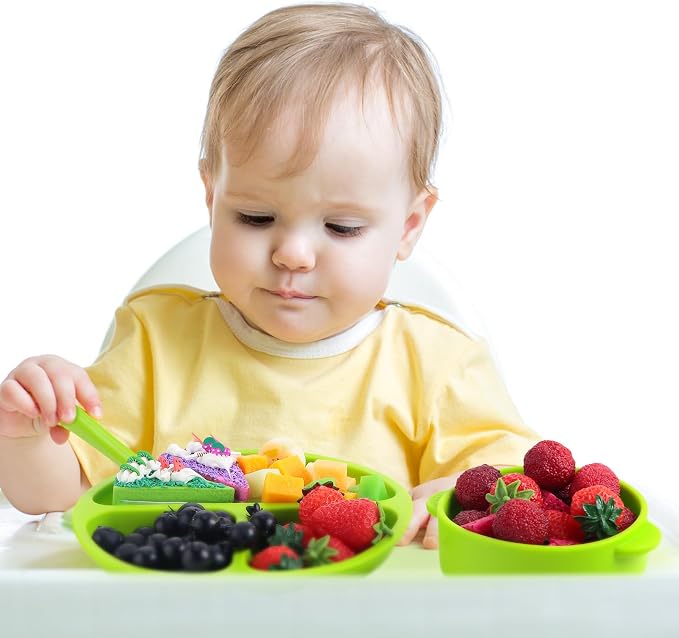 Dandat 24 Pcs Silicone Baby Feeding Set, 6 Baby Toddler Suction Bowls 6 Divided - Image 7