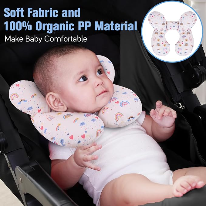 KAKIBLIN Baby Travel Pillow, Upgraded Baby Neck Pillows - Image 2