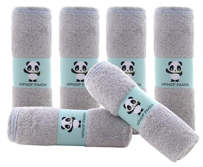 HIPHOP PANDA Baby Washcloths, Rayon Made from Bamboo by HIPHOPPANDA