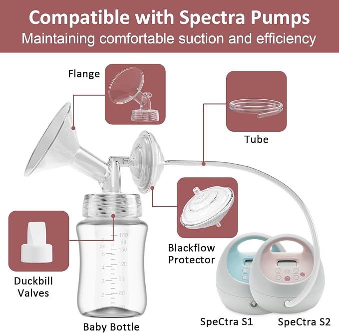 Pump Parts Compatible with Spectra S1/S2/9Plus Breastpump, Full Set Replacement - Image 6