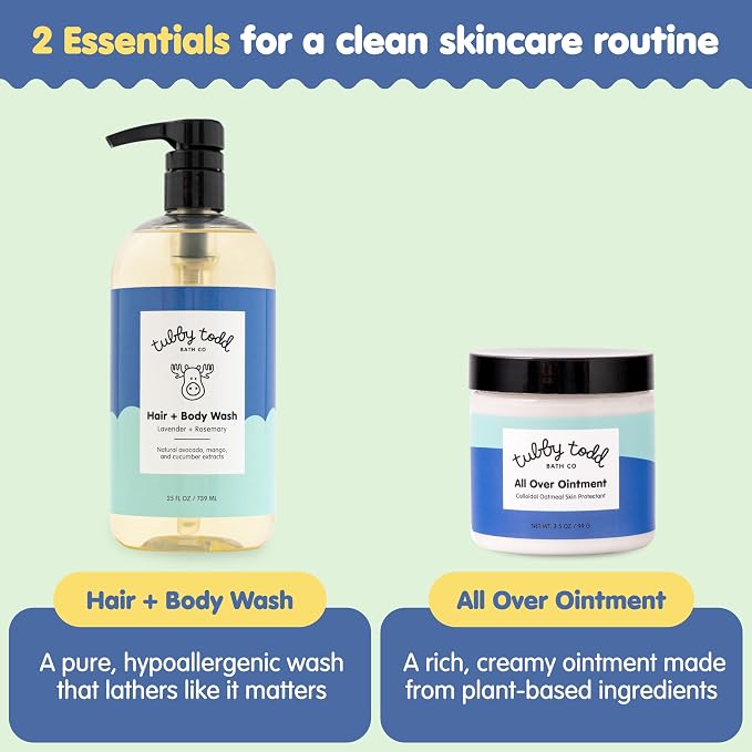 TUBBY TODD's Baby Body Wash & All Over Ointment Eczema Set - Image 3