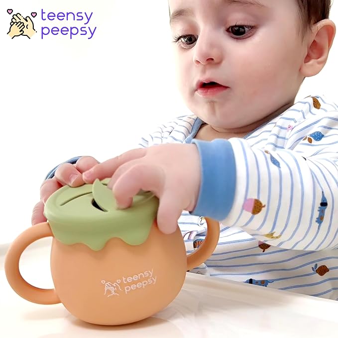 Honey Jar Pot 3-in-1 Silicone Training Cup 8.5oz, Baby Sippy Cup - Image 4