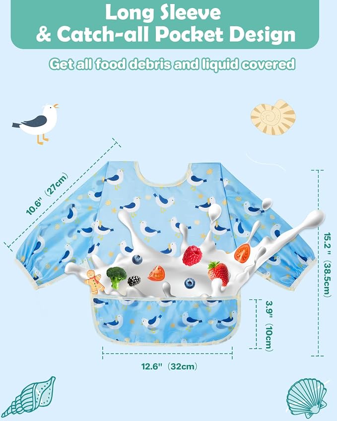 Lictin Long Sleeve Bibs 5 Pack - Image 5