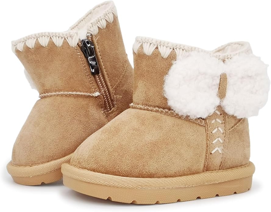 Baby Boots Winter Snow Booties Infant Boys Girls Outdoor Warm Shoes by iSusuJo