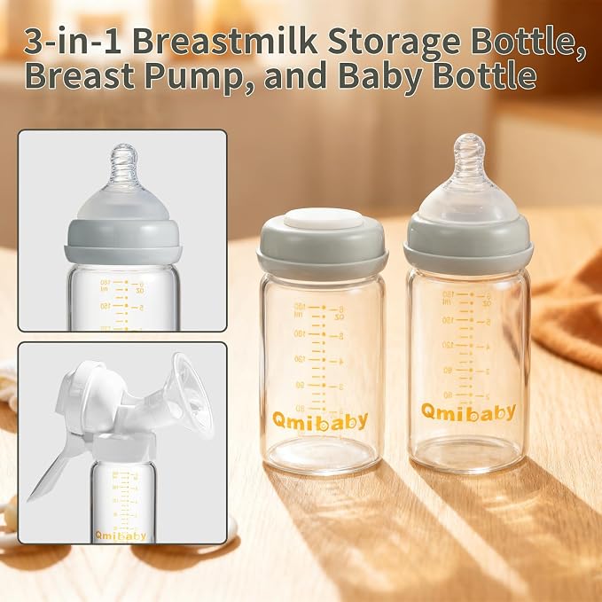 Breast Milk Storage Bottles 180ml 6oz BPA-Free Leak-Proof Baby Bottle - Image 3
