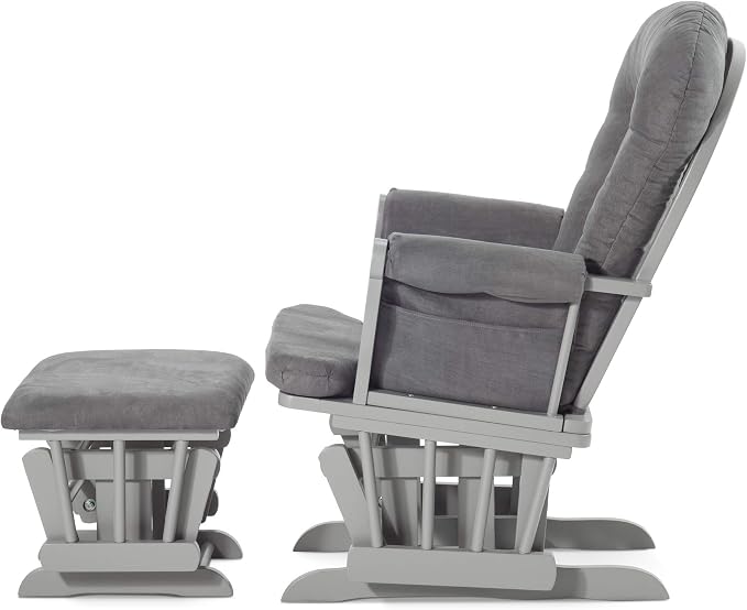 Child Craft Cozy Glider Rocker and Ottoman Set, Padded Cushion - Image 5
