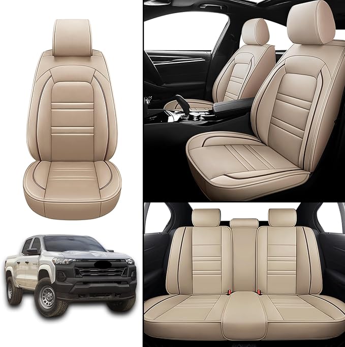 Seat Covers for Chevy Colorado 2004-2025 | 5-Seats Leather Seat Covers - Image 2