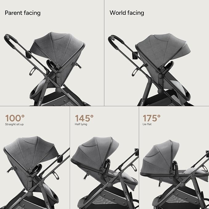 Mompush Wiz 2 in 1 Baby Stroller - Image 5