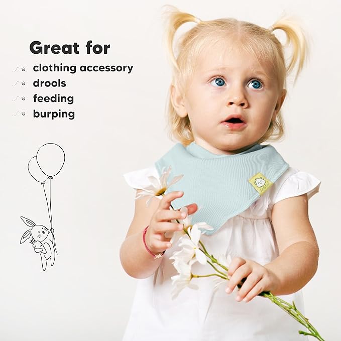 8-Pack Organic Baby Bandana Bibs - Image 5