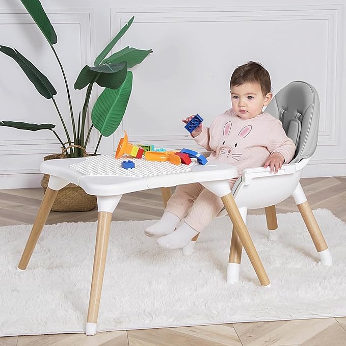 6 in 1 High Chair for Babies & Toddlers, Convertible Wooden Baby Highchair - Image 6