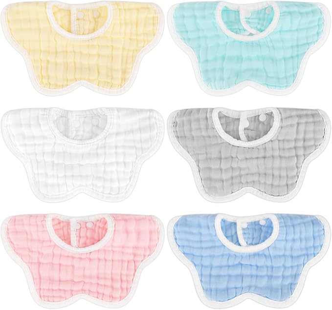 Accmor Muslin Baby Drool Bibs 6 Pack Baby Bandana Drool Bibs Soft Cotton Baby by Accmor