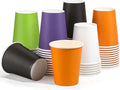 URATOT 60 Pieces Halloween Party Cups 9 Ounce Disposable Paper Cups Black and by URATOT