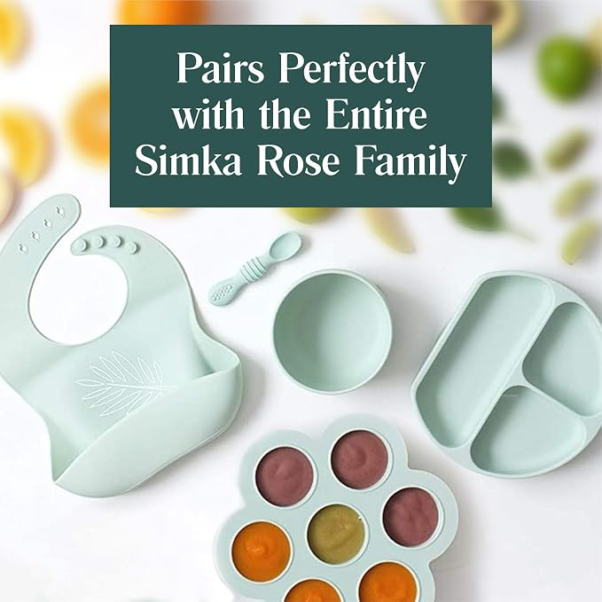 Simka Rose Baby Bowl and Spoon Set, Suction Bowls - Image 9
