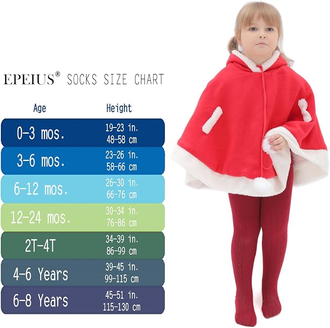 EPEIUS Baby Girl Tights Thick Cable Knit Leggings Stockings Cotton Pantyhose - Image 6
