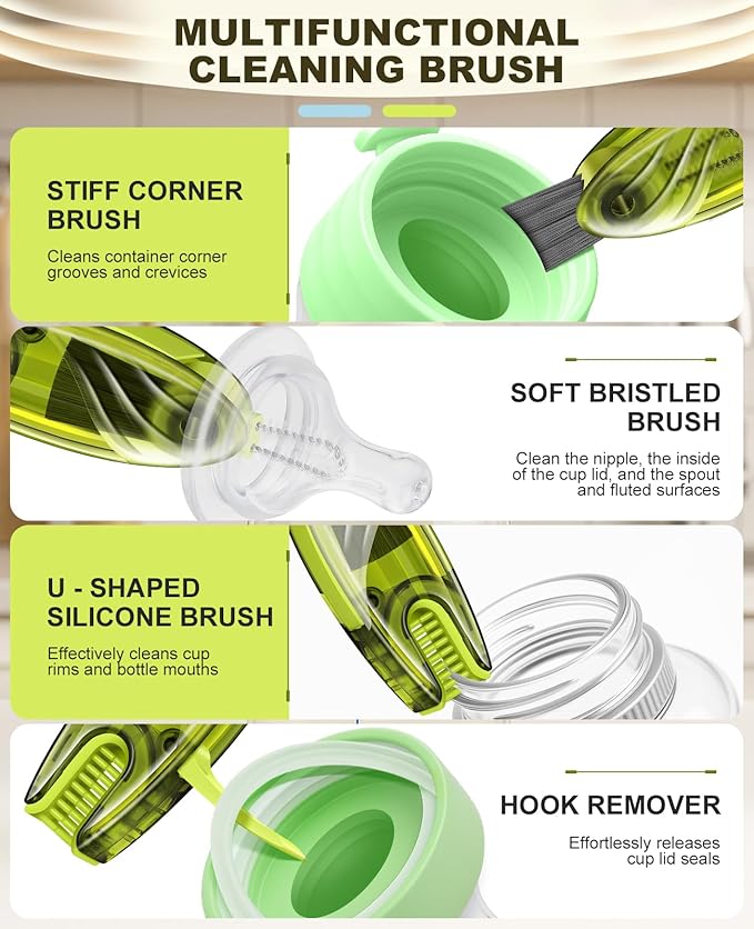 4 in 1 Cup Lid Gap Cleaning Brush Set 2 Pcs - Image 3