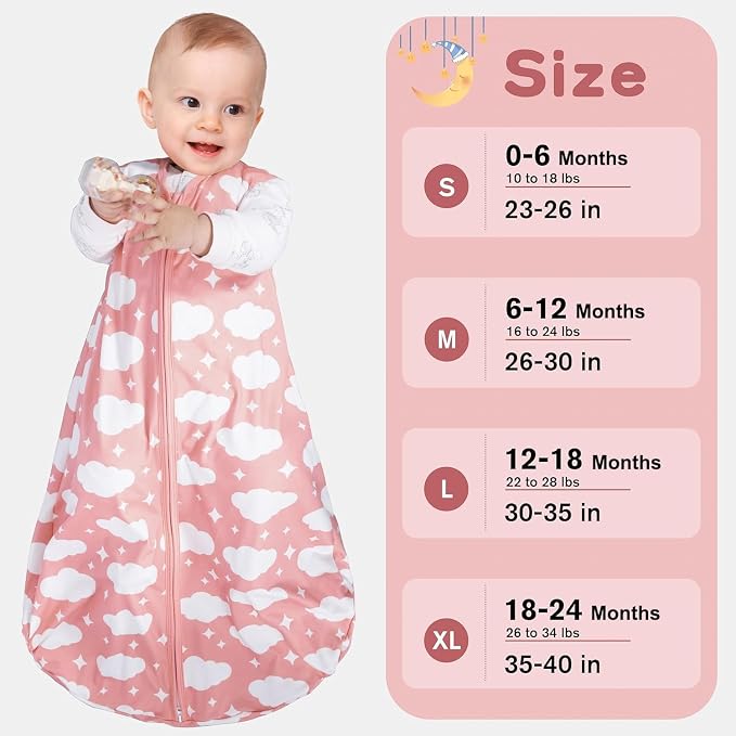 Baby Sleep Sack 0-6 Months Baby Wearable Blanket 100% Rayon Cotton 2-Way Zipper - Image 6