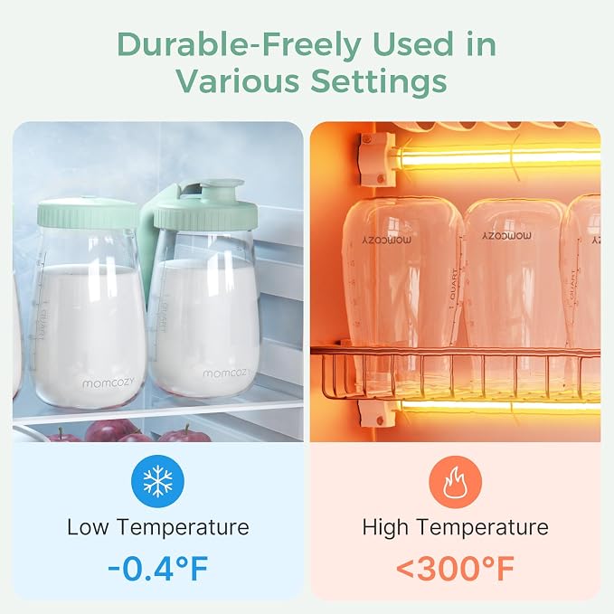 Momcozy Glass Breast Milk Pitcher, Milk Storage Container - Image 2
