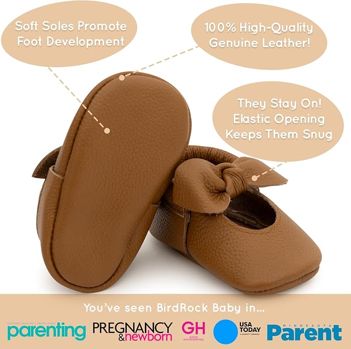 BirdRock Baby Bow and Knot Moccasins - Image 3
