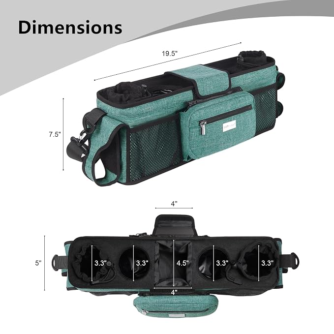 TOPDesign Universal Baby Stroller Organizer, Double Stroller Caddy - Image 3