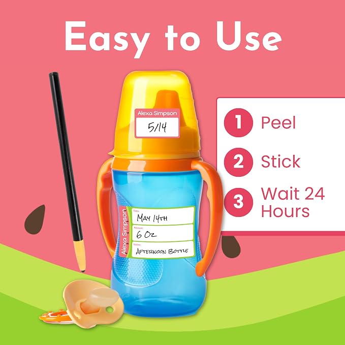 Name Bubbles - Reusable Baby Bottle Labels - Image 8