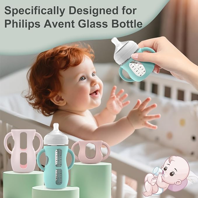 3PCS Philips Avent Glass Bottle Silicone Sleeves - Image 2