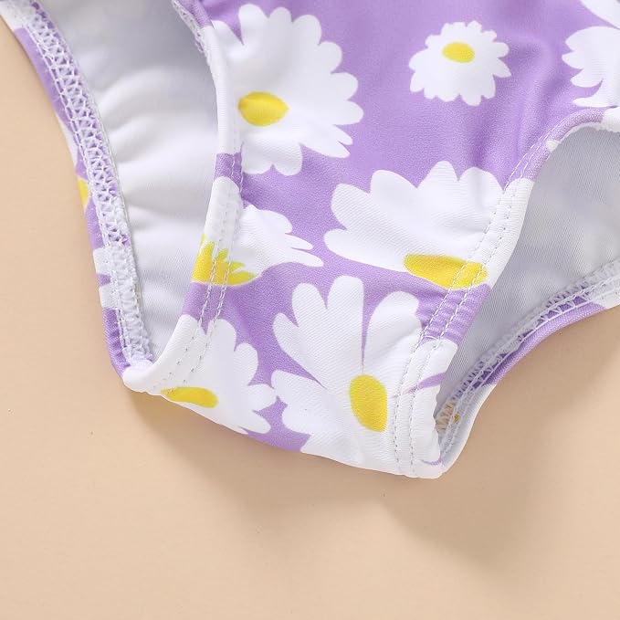 Newborn Baby Girl Ruffle Swimsuit Infant Toddler One Piece Floral Bikini Beach - Image 5