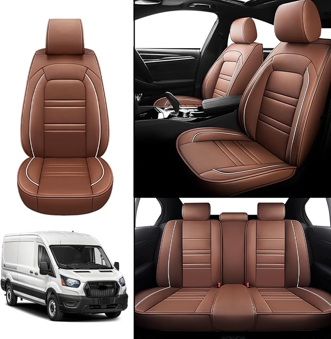 Seat Covers for Ford Transit 2014-2024 | 5-Seats Leather Seat Covers - Image 2