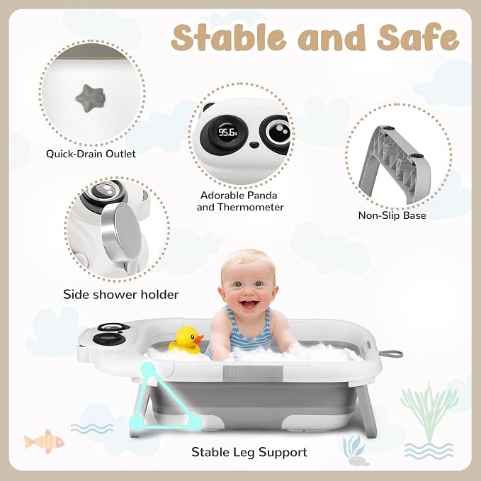 Collapsible Baby Bathtub for Newborn, Baby Bath Tub - Image 2