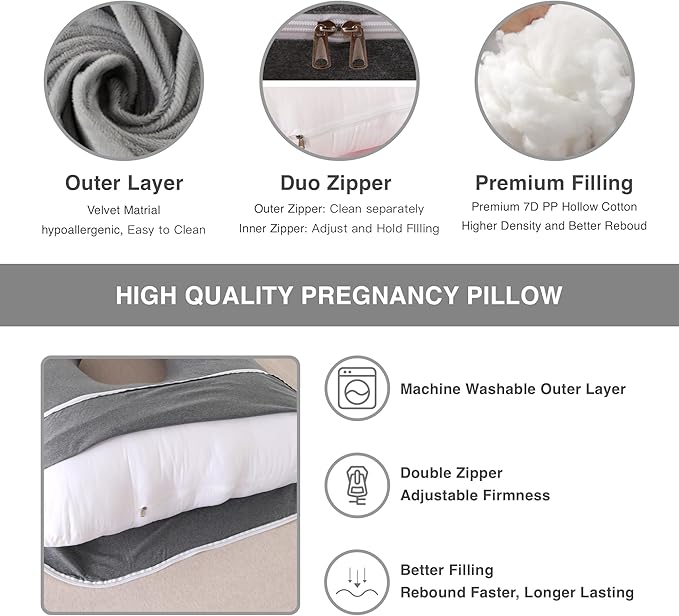 Pregnancy Pillow, Full Body Maternity Pillow 57 inch, - Image 3