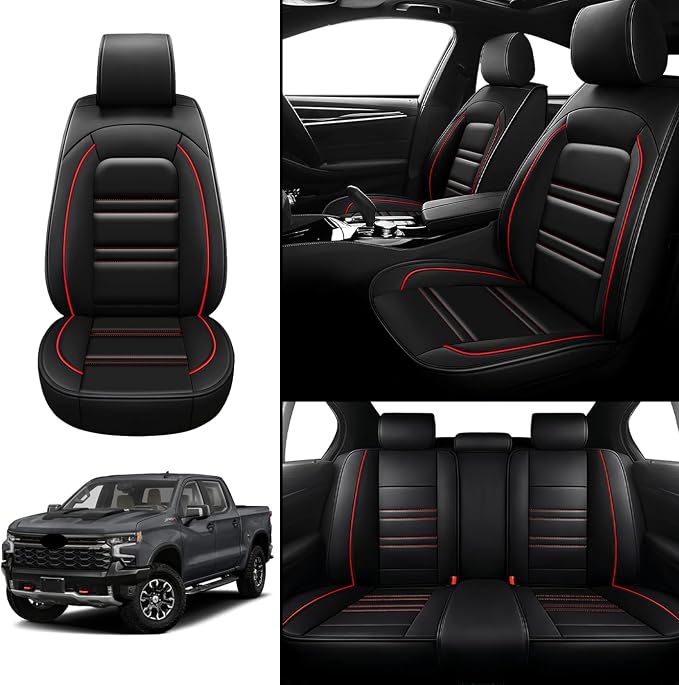Seat Covers for Chevy Silverado 1500 2007-2025 | 5-Seats Leather Seat Covers - Image 2