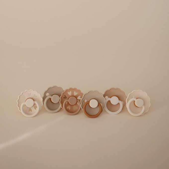 FRIGG Natural Rubber Baby Pacifier 6-Pack Cinnamon Charm | Made in Denmark | - Image 3