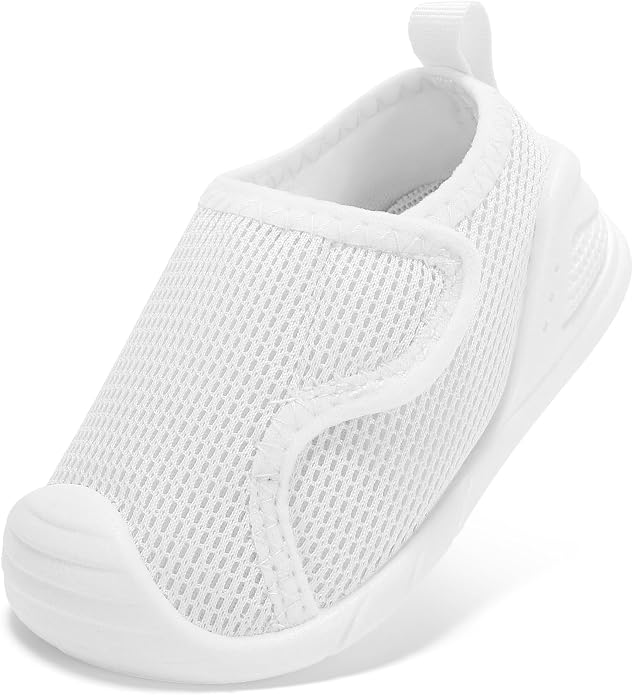 Baby Boys Girls First Walking Shoes Wide Toe Box Infant Sneakers Lightweight by STQKIDS