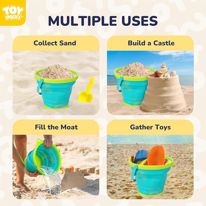 TOY Life 9 Pack Sand Buckets Toys Set - Image 5