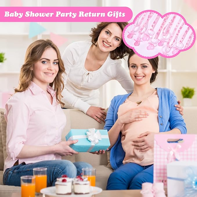 Chengu 100 Pcs Baby Shower Pacifiers Necklace, Acrylic Pacifiers Necklace Party - Image 6