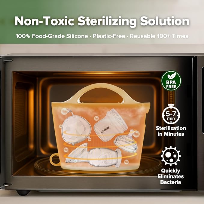 Haakaa On-The-Go Silicone Microwave Steam Sterilizer Bags - Image 2