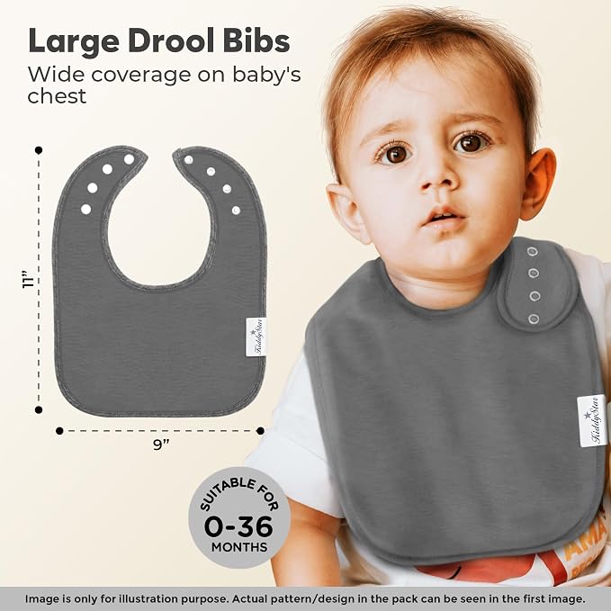 Organic Cotton Baby Bibs for Boys & Girls – Soft, Absorbent Teething & Drool - Image 4