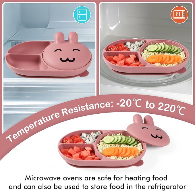 Silicone Baby Plate, Toddler plates, Self-feeding of infants after weaning - Image 7