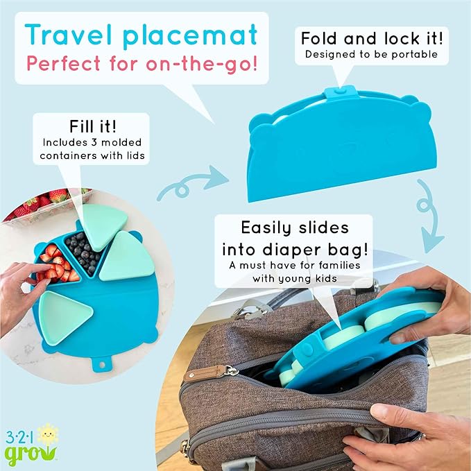 Silicone On-The-Go Snack Mat – Foldable Reusable Placemat - Image 2