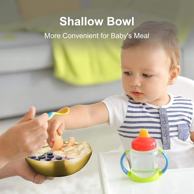 Stainless Steel Bowls for Kids, 18/8 Stainless Steel Toddler Bowl, Durable & - Image 6