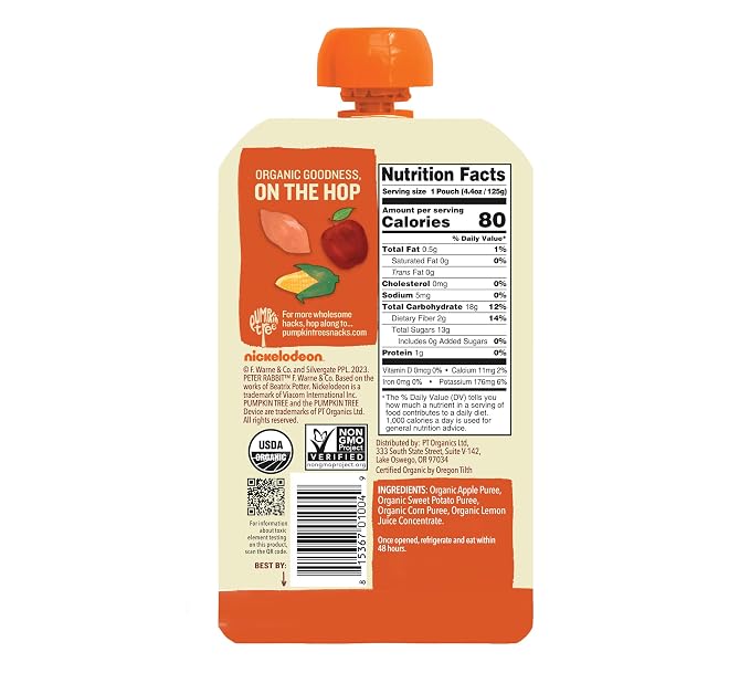 Pumpkin Tree Peter Rabbit Organics, Sweet Potato, and Corn, 4.4 Ounce - Image 2
