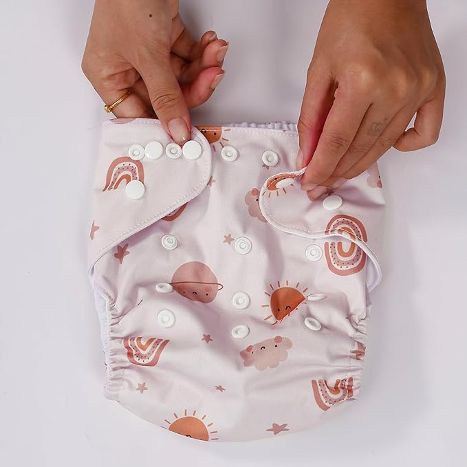 12 Set Reusable Adjustable Cloth Diapers - Image 6