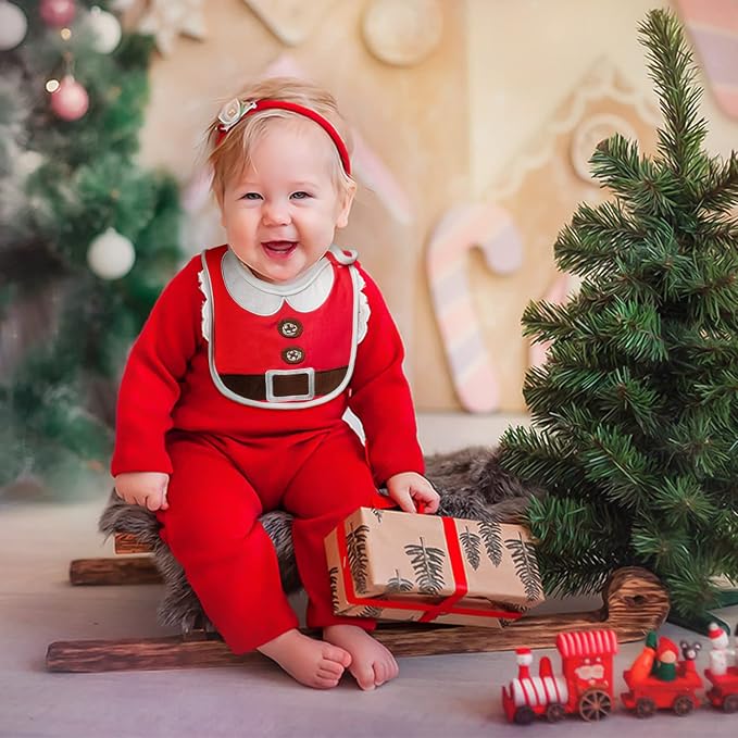 3Pcs Christmas Baby Cotton Bibs - Image 4