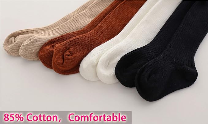 CECORC Baby Girls Tights Toddler Cable Knit Leggings Thick Cotton Infant - Image 2