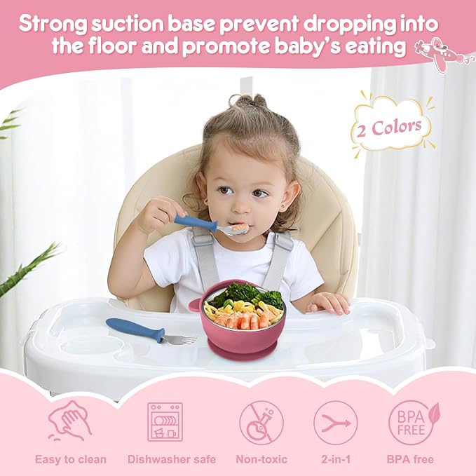 2 Pack Stainless Steel Baby Bowls - Image 3