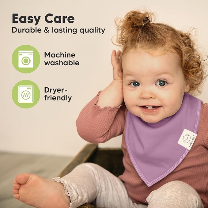 KeaBabies 10-Pack Organic Baby Bandana Bibs - Image 7