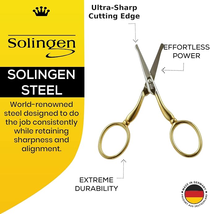 CS06 Professional Hypoallergenic Gold Plated Rounded Safety Tip Scissors - Image 5