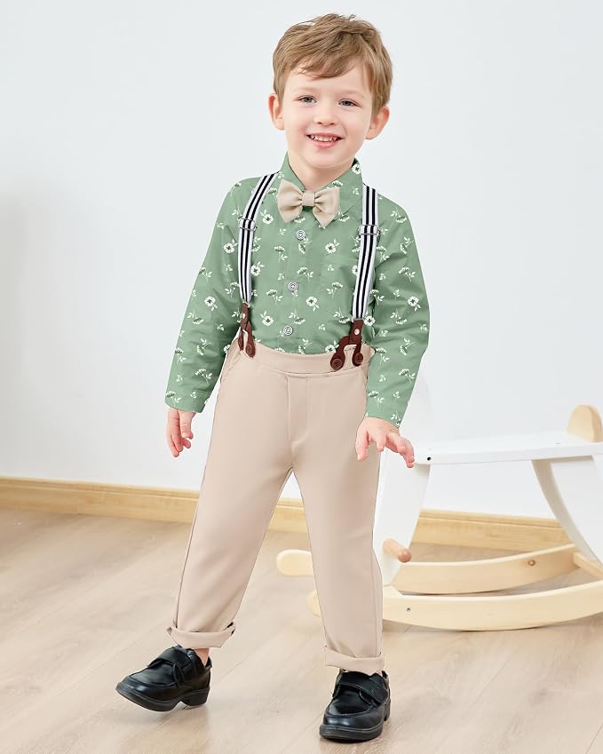 nilikastta Boy Suit Toddler Boy Outfit Boy Dress Shirt - Image 3