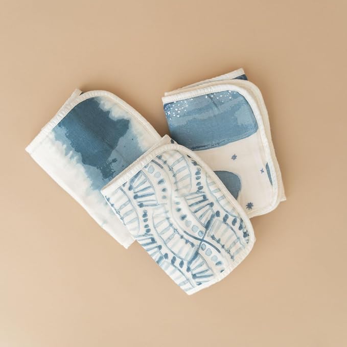 Crane Baby Muslin Burp Cloths, Nautical Theme Whale Design, Baby Boy Essentials - Image 11