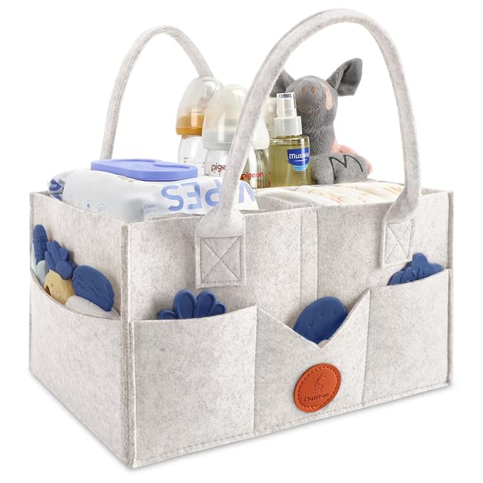 Maliton Baby Diaper Caddy, Nursery Storage Bin & Car Organizer - Image 2