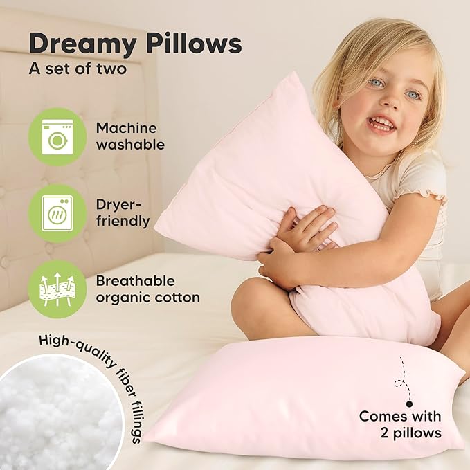 KeaBabies 2-Pack Toddler Pillow 13x18 - Image 4